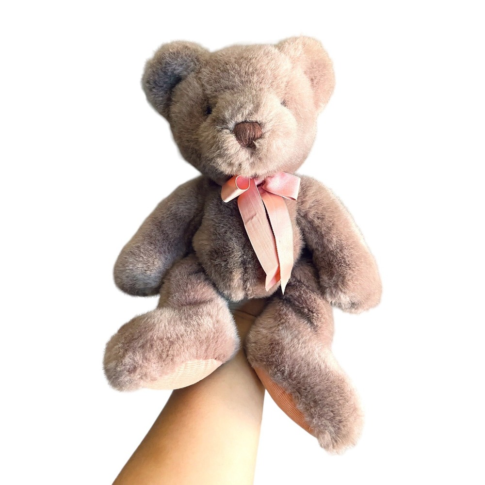 Vintage Russ Berrie Bear Hugs Lavender Teddy Plush‎ Corduroy Paws Stuffed Animal